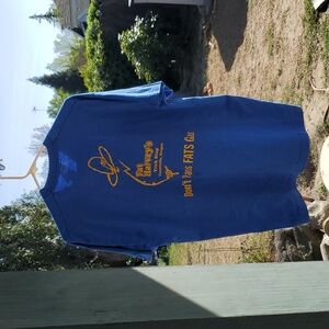 Fat's Harvey's Truck Stop Tee Blue Yellow GPWC XL CANYONVILLE, OREGON